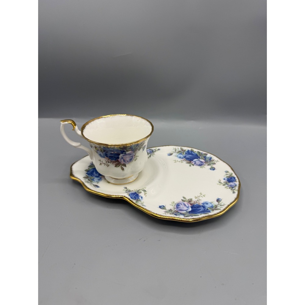 Royal Albert Moonlight Rose Snack Set Bone China Cup and Plate Made in England